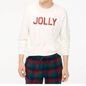 NWT! J.Crew long sleeve  "jolly" graphic tee
